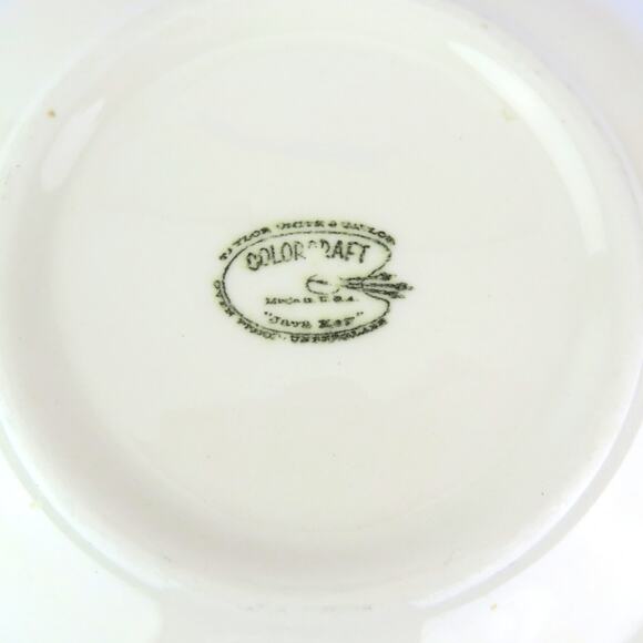 Colorcraft Taylor Smith Taylor Serving Bowl Java Key Blue Geometric MCM Pattern - Picture 9 of 10